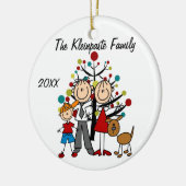 Kundenspezifische Familien-Eltern, Junge, Keramikornament (Links)