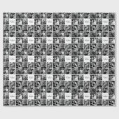 Kundenspezifische Familien-Foto-Collage Geschenkpapier (Flach)