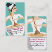 Kundenspezifische Farbbäckereifrau, die riesige Visitenkarte (Vorne/Hinten)