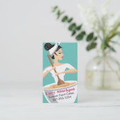 Kundenspezifische Farbbäckereifrau, die riesige Visitenkarte (Stehend Vorderseite)