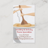 Kundenspezifische Farbbäckereifrau, die riesige Visitenkarte (Rückseite)