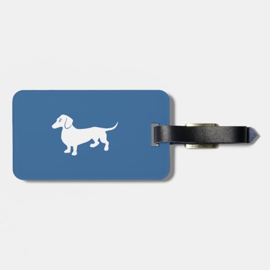 Kundenspezifische FarbDackel Gepäckanhänger (Rückseite horizontal)