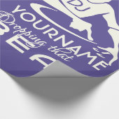 Kundenspezifische Farbe DJ u. Monogramm-Packpapier Geschenkpapier (Ecke)