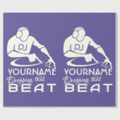 Kundenspezifische Farbe DJ u. Monogramm-Packpapier Geschenkpapier (Flach)