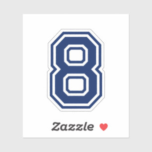 Kundenspezifische Farbe Nr. acht Uni-Schriftart Aufkleber