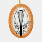 Kundenspezifische Farbe wischen kulinarische Keramikornament (Hinten)