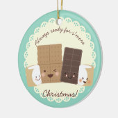 Kundenspezifische Farbesmores, die Keramik Ornament (Links)