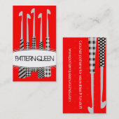 kundenspezifische Farbhäkelarbeithakenmuster Visitenkarte (Vorne/Hinten)