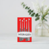 kundenspezifische Farbhäkelarbeithakenmuster Visitenkarte (Stehend Vorderseite)