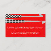 kundenspezifische Farbhäkelarbeithakenmuster Visitenkarte (Rückseite)