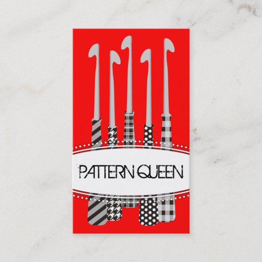 kundenspezifische Farbhäkelarbeithakenmuster Visitenkarte (Vorderseite)