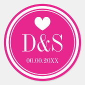 Kundenspezifische Farbhintergrund-Gastgeschenk Runder Aufkleber (Vorderseite)