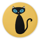 Kundenspezifische FarbMod-Katze - Kabinettgriff Keramikknauf (Vorderseite)