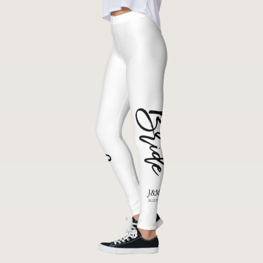 Kundenspezifische Farbmodisches Skript "Braut " Leggings (Links)