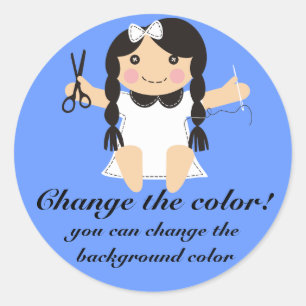 Kundenspezifische Farbnähender Runder Aufkleber