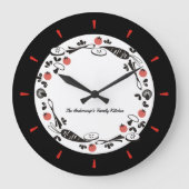 Kundenspezifische FarbRetro Gemüse-Küchenuhr Große Wanduhr (Vorderseite)