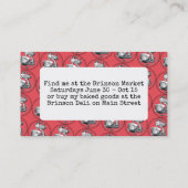 Kundenspezifische FarbRetro Stand-Mischerbäckerei Visitenkarte (Rückseite)