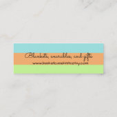 Kundenspezifische Farbstrickgarn-Korb-Visitenkarte Mini Visitenkarte (Rückseite)