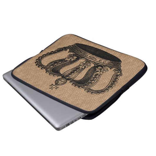 Kundenspezifische FarbVintager Kronenkasten Laptopschutzhülle (Vorne Knopf)