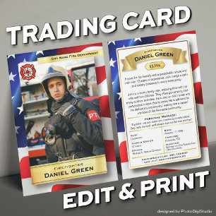 Kundenspezifische Firefighter-Handelskarten Telefonnummerkarte