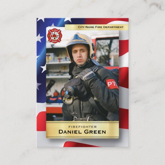 Kundenspezifische Firefighter-Handelskarten Telefonnummerkarte (Vorderseite)