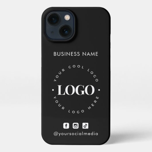 Kundenspezifische Firmenlogo und Social Media iPhone Hülle (Rückseite)