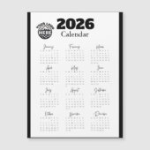 Kundenspezifische Firmenlogos 2026 Calander Magnetkarte (Vorderseite)