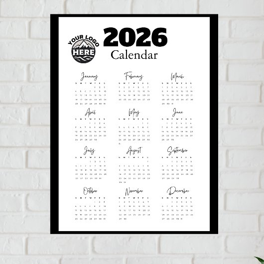 Kundenspezifische Firmenlogos 2026 Calander Magnetkarte