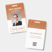 Kundenspezifische Firmenlogos Basislimit für Mitar Ausweis (Vorder- & Rückseite)