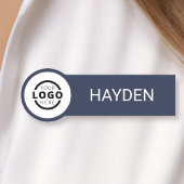 Kundenspezifische Firmenlogos Blau Name des Mitarb Namensschild