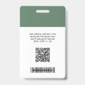 Kundenspezifische Firmenlogos, Foto, Bar QR-Code Ausweis (Rückseite)