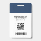 Kundenspezifische Firmenlogos, Foto, Bar QR-Code Ausweis (Rückseite)