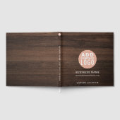 Kundenspezifische Firmenlogos für Besucher im Holz Gästebuch (Voll)