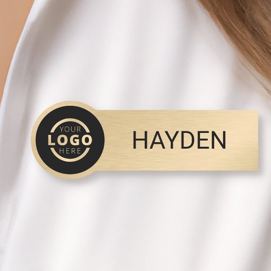 Kundenspezifische Firmenlogos Gold Name des Mitarb Namensschild