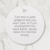 Kundenspezifische Firmenlogos Gold oder Silver Foi Geschenkanhänger (Rückseite)