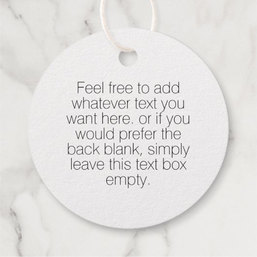 Kundenspezifische Firmenlogos Gold oder Silver Foi Geschenkanhänger (Rückseite)