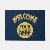 Kundenspezifische Firmenlogos Gold/Schwarz Fußmatte (Vorderseite)