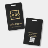 Kundenspezifische Firmenlogos Grundlegende Gold-Ba Ausweis (Vorder- & Rückseite)