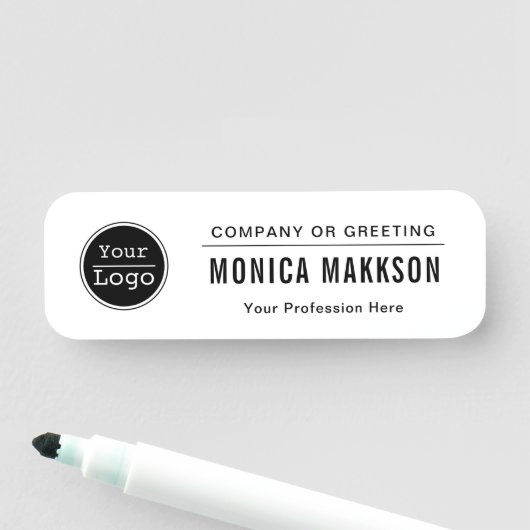 Kundenspezifische Firmenlogos Grundlegende Mitarbe Namensschild (Beispiel)