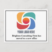 Kundenspezifische Firmenlogos in unserem Büro Postkarte (Vorderseite)