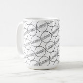 Kundenspezifische Firmenlogos Moderner Kaffee-Mark Kaffeetasse (Vorderseite Links)