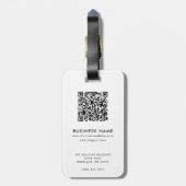 Kundenspezifische Firmenlogos Modernes QR-Code Unt Gepäckanhänger (Rückseite vertikal)