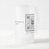 Kundenspezifische Firmenlogos & QR Unternehmenswer Mattglas Bierglas (VorderseiteRechts)