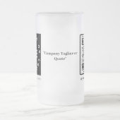 Kundenspezifische Firmenlogos & QR Unternehmenswer Mattglas Bierglas (Mittel)