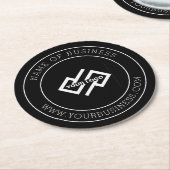 Kundenspezifische Firmenlogos Runde Papier Runde P Runder Pappuntersetzer (Angewinkelt)