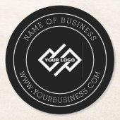 Kundenspezifische Firmenlogos Runde Papier Runde P Runder Pappuntersetzer (Vorderseite)