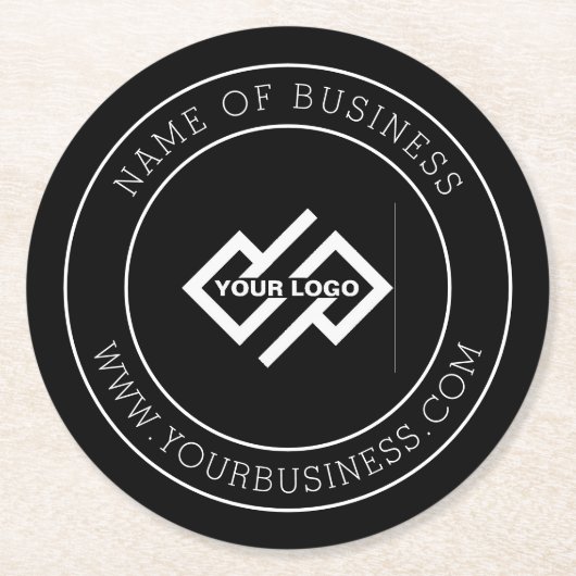 Kundenspezifische Firmenlogos Runde Papier Runde P Runder Pappuntersetzer (Vorderseite)