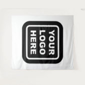 Kundenspezifische Firmenlogos und Farbband Wandteppich (Vorderseite (Horizontal))