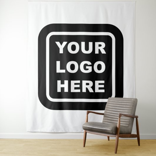 Kundenspezifische Firmenlogos und Farbband Wandteppich (Beispiel)