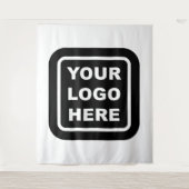 Kundenspezifische Firmenlogos und Farbband Wandteppich (Vorderseite)